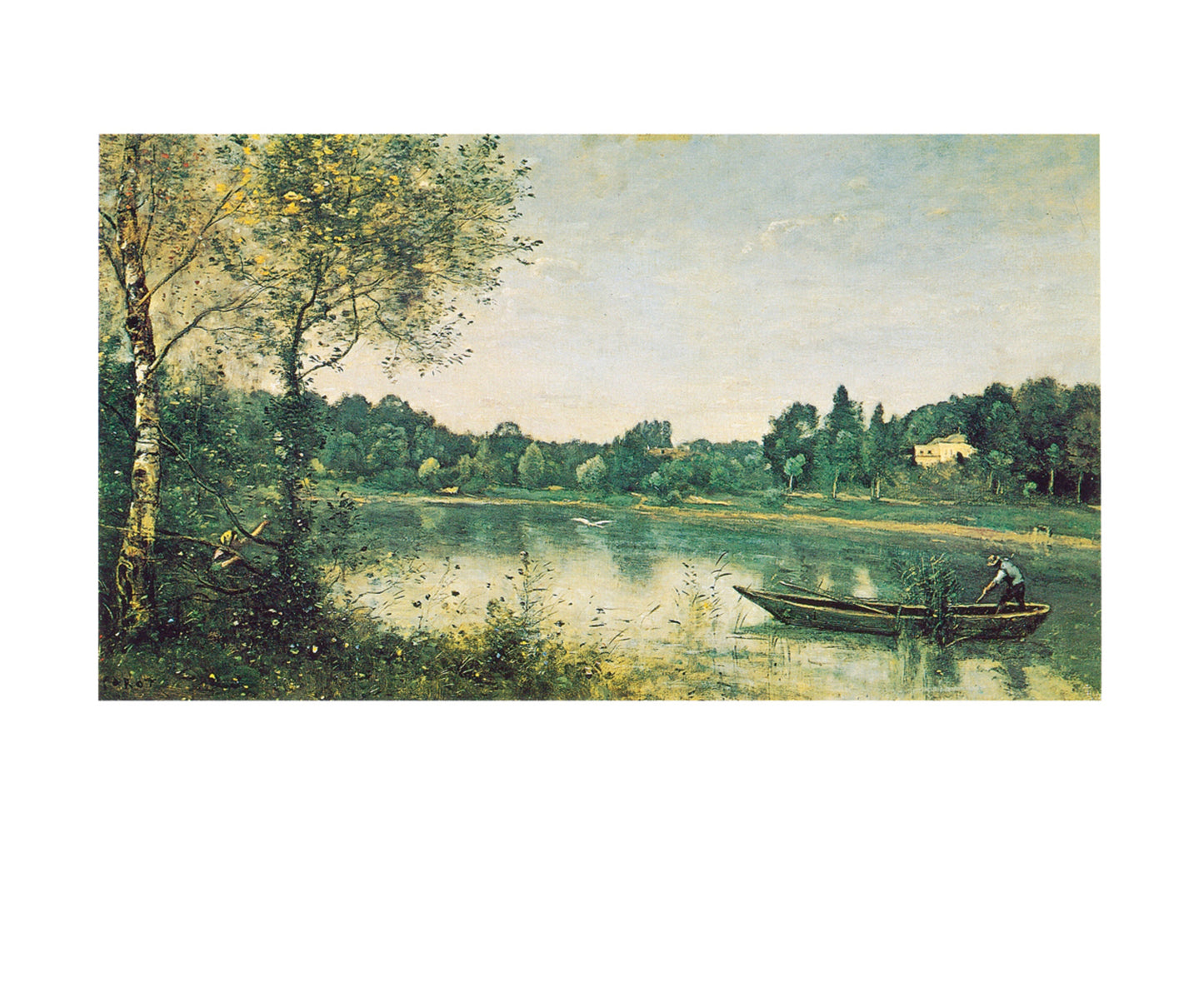 Kunstdruck J.B.C. Corot - L'étang de ville d'Avray 30x24cm