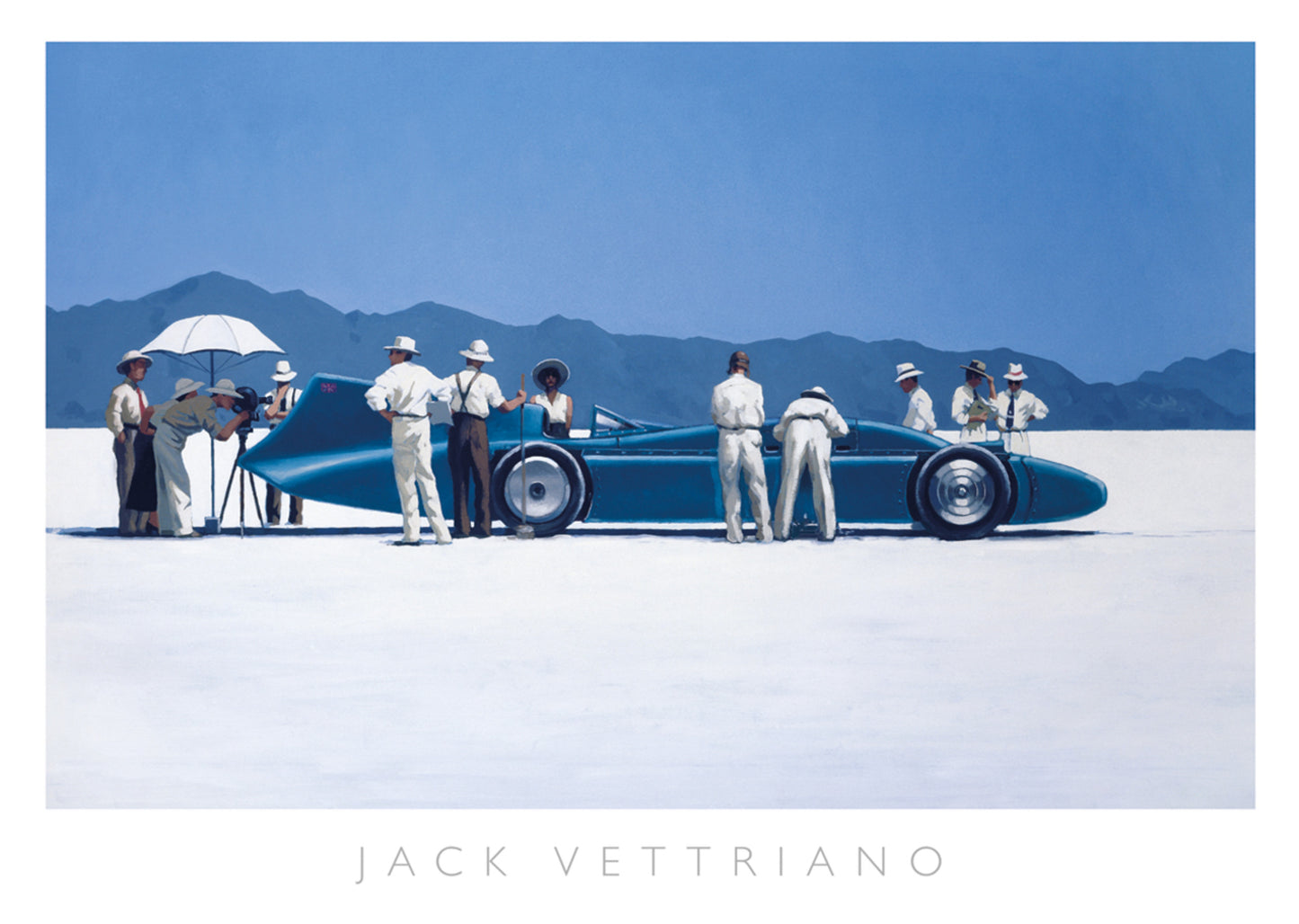 Kunstdruck Jack Vettriano - Bluebird at Bonneville 70x50cm