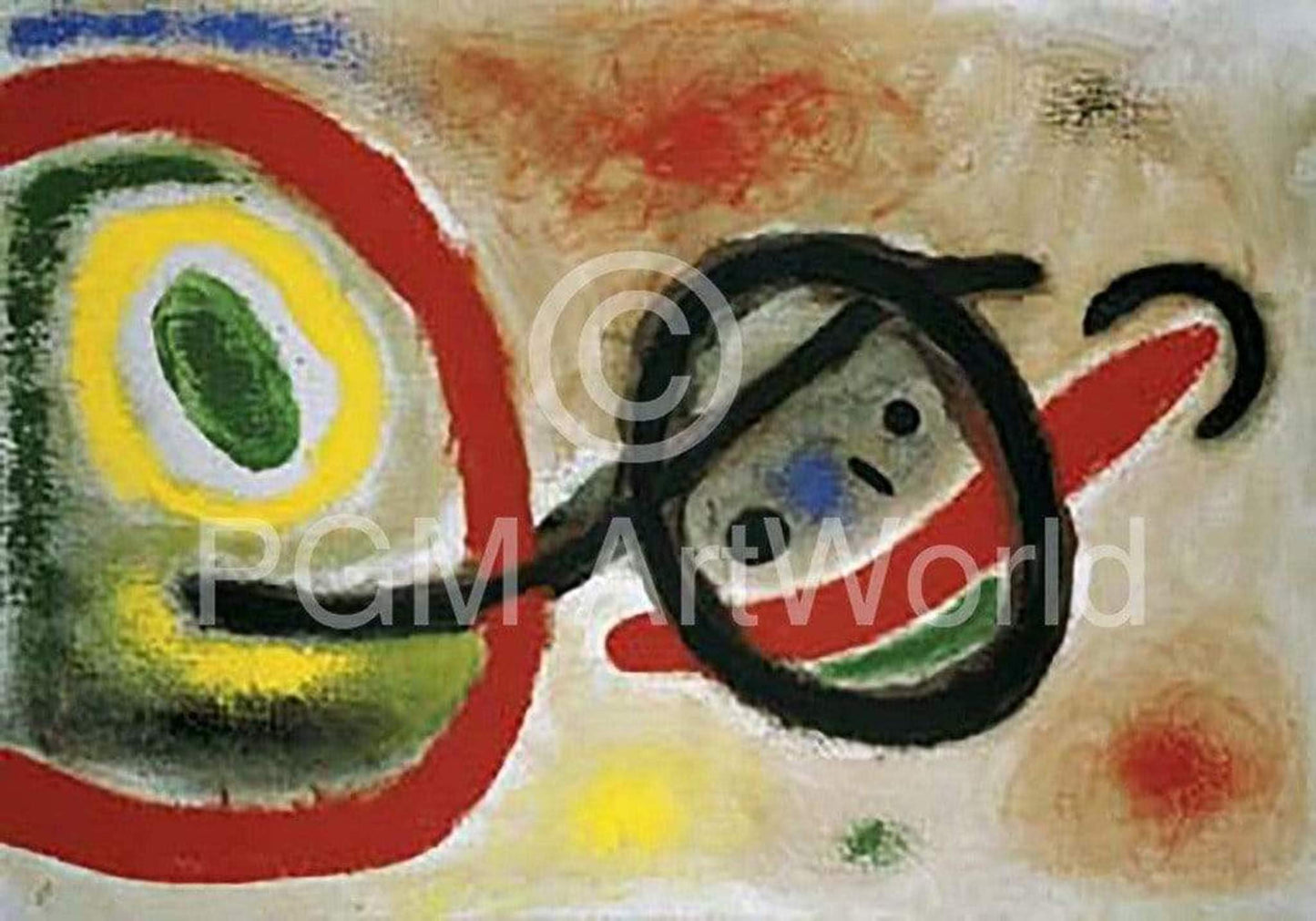Kunstdruck Joan Miro - Femme III 80x60cm