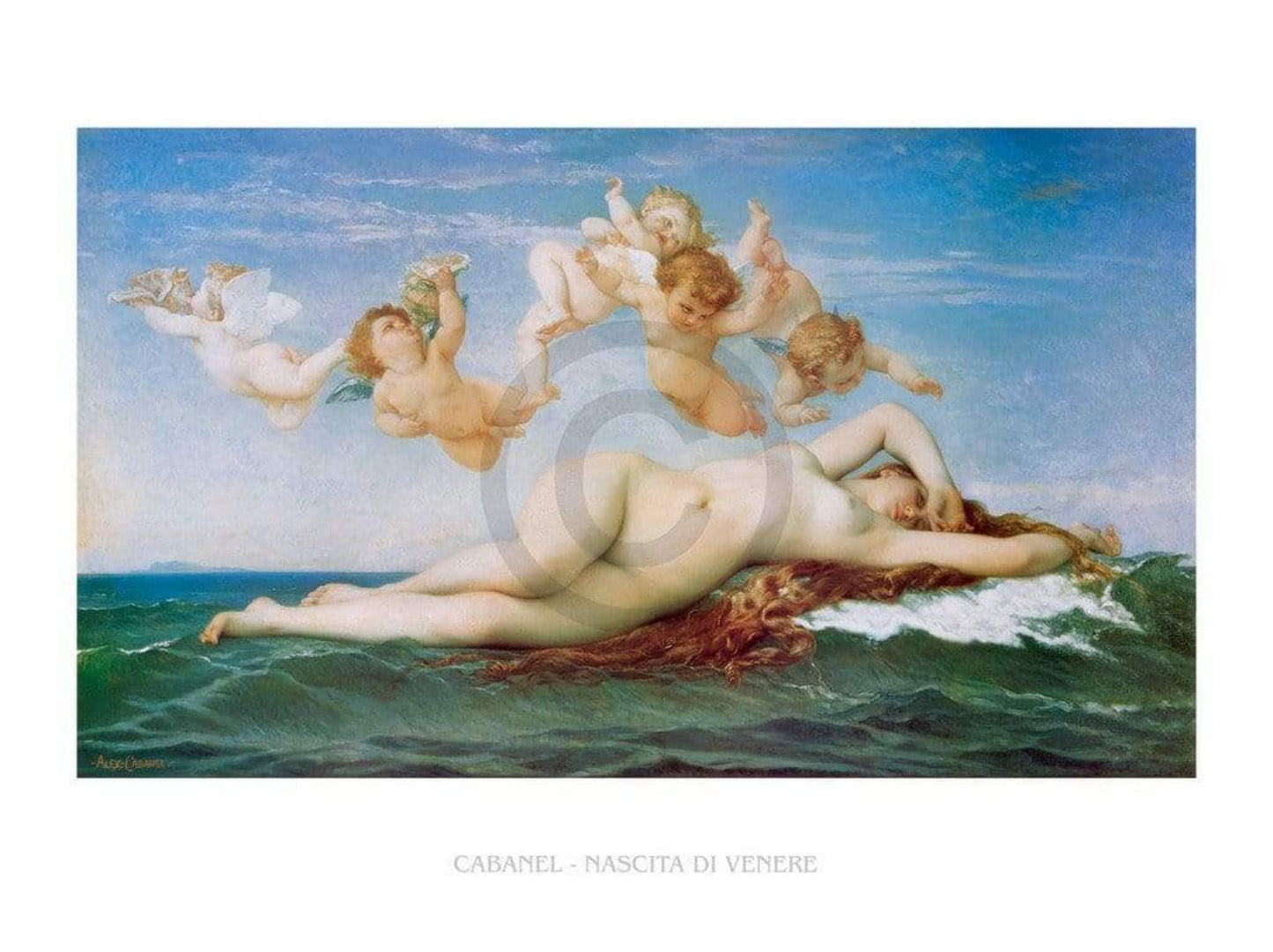 Kunstdruck Alexandre Cabanel - Nascita di Venere 80x60cm