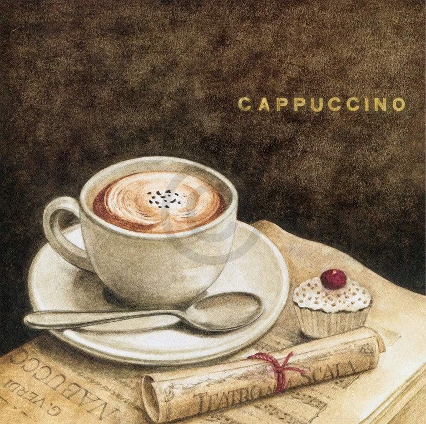 Kunstdruck Mepas G.P. - Cappuccino 40x40cm