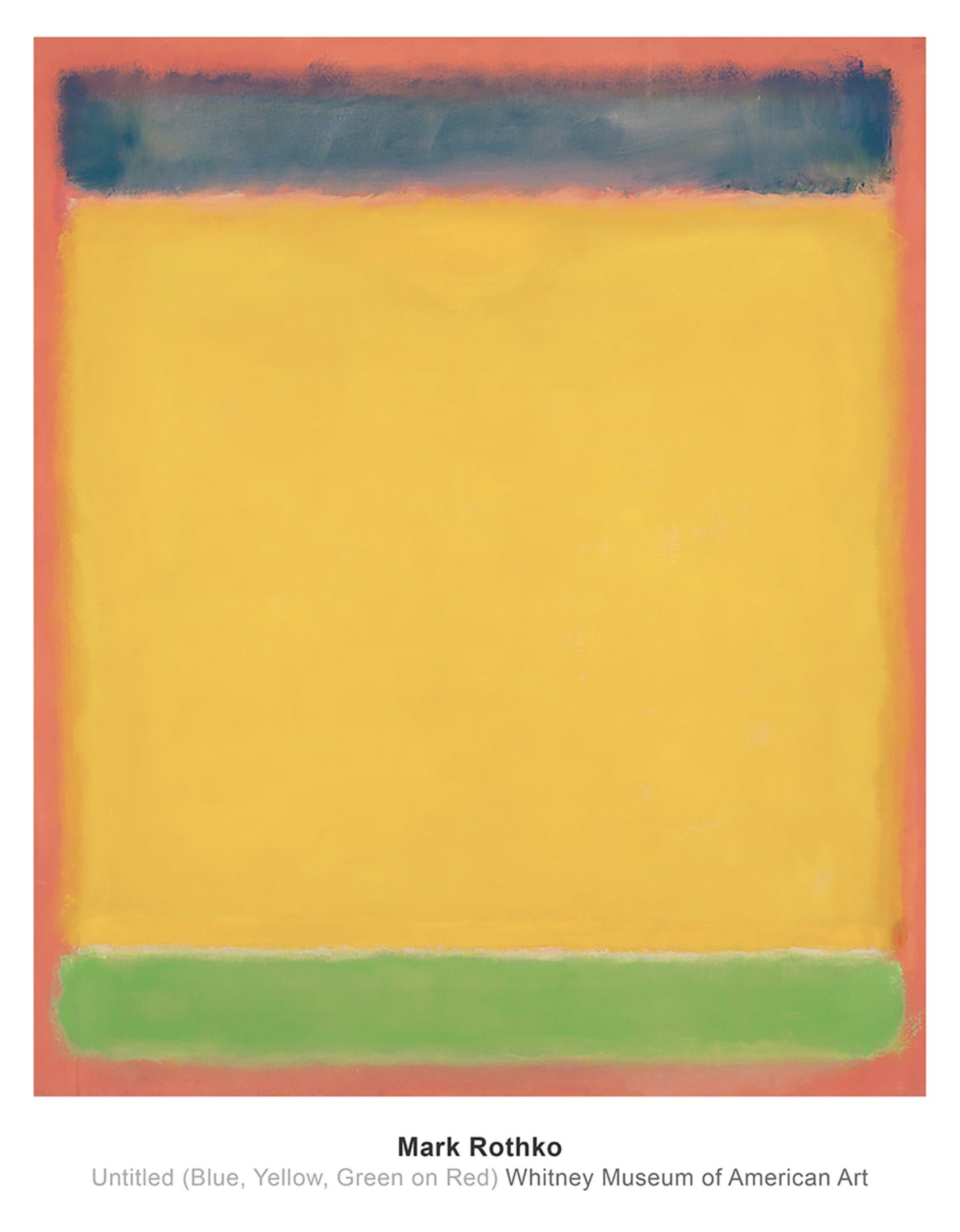 Kunstdruck Mark Rothko - Untitled Blue, Yellow, Green, Red 71x91cm