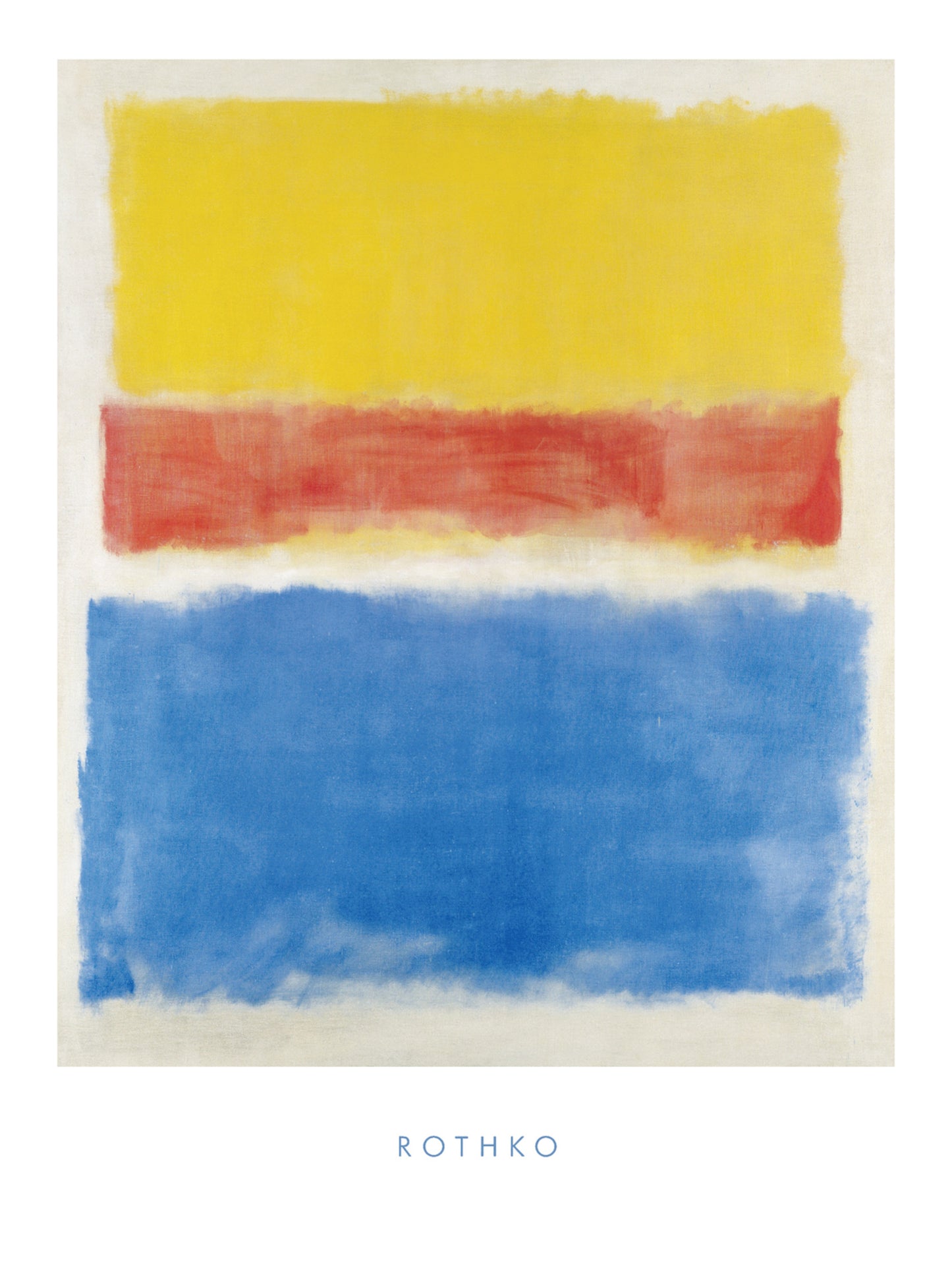 Kunstdruck Mark Rothko - Untitled Yellow-Red and Blue 60x80cm