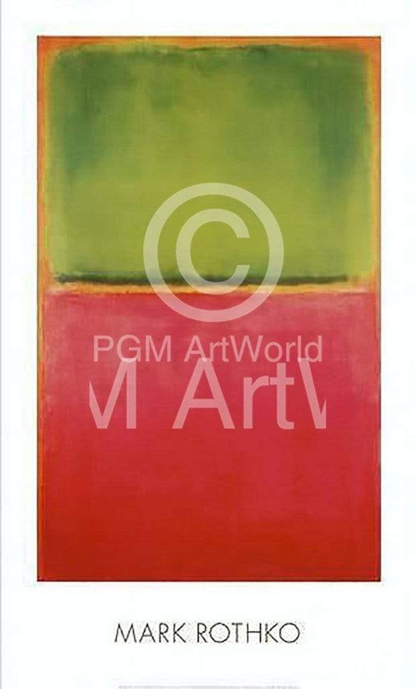 Kunstdruck Mark Rothko - Green Red on Orange 96x58cm