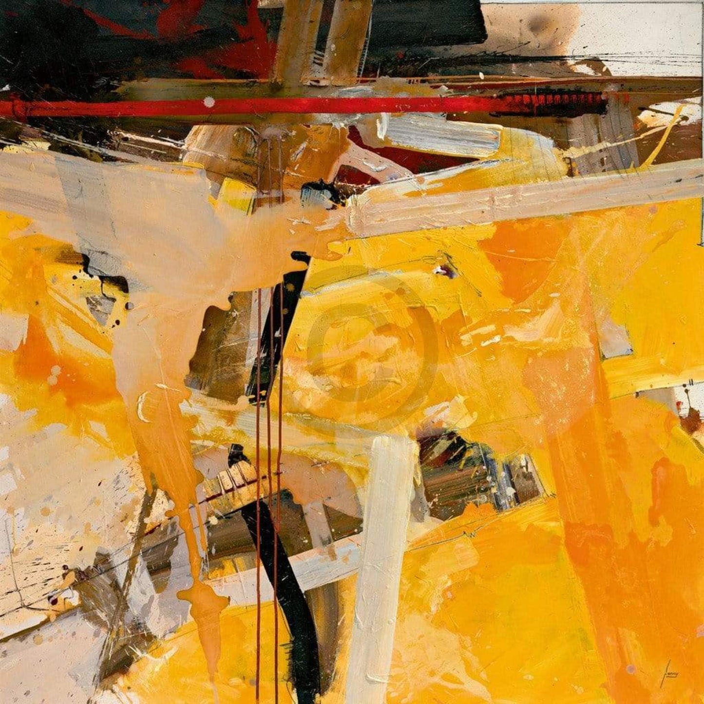 Kunstdruck Norbert Mayer - Sonnenbretter 98x98cm