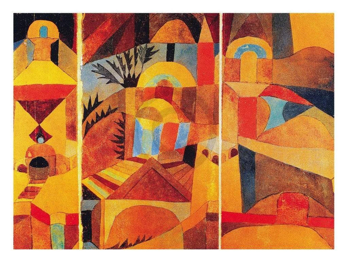 Kunstdruck Paul Klee - Il giardino del tempio 80x60cm