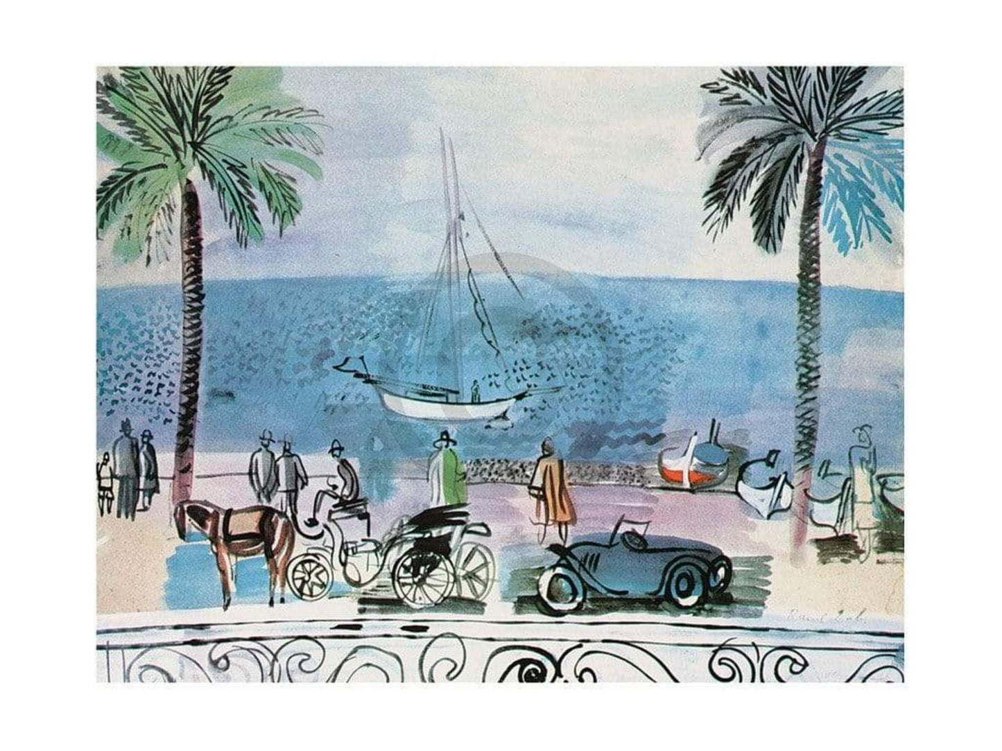 Kunstdruck Raoul Dufy - Promenade a Nice 80x60cm