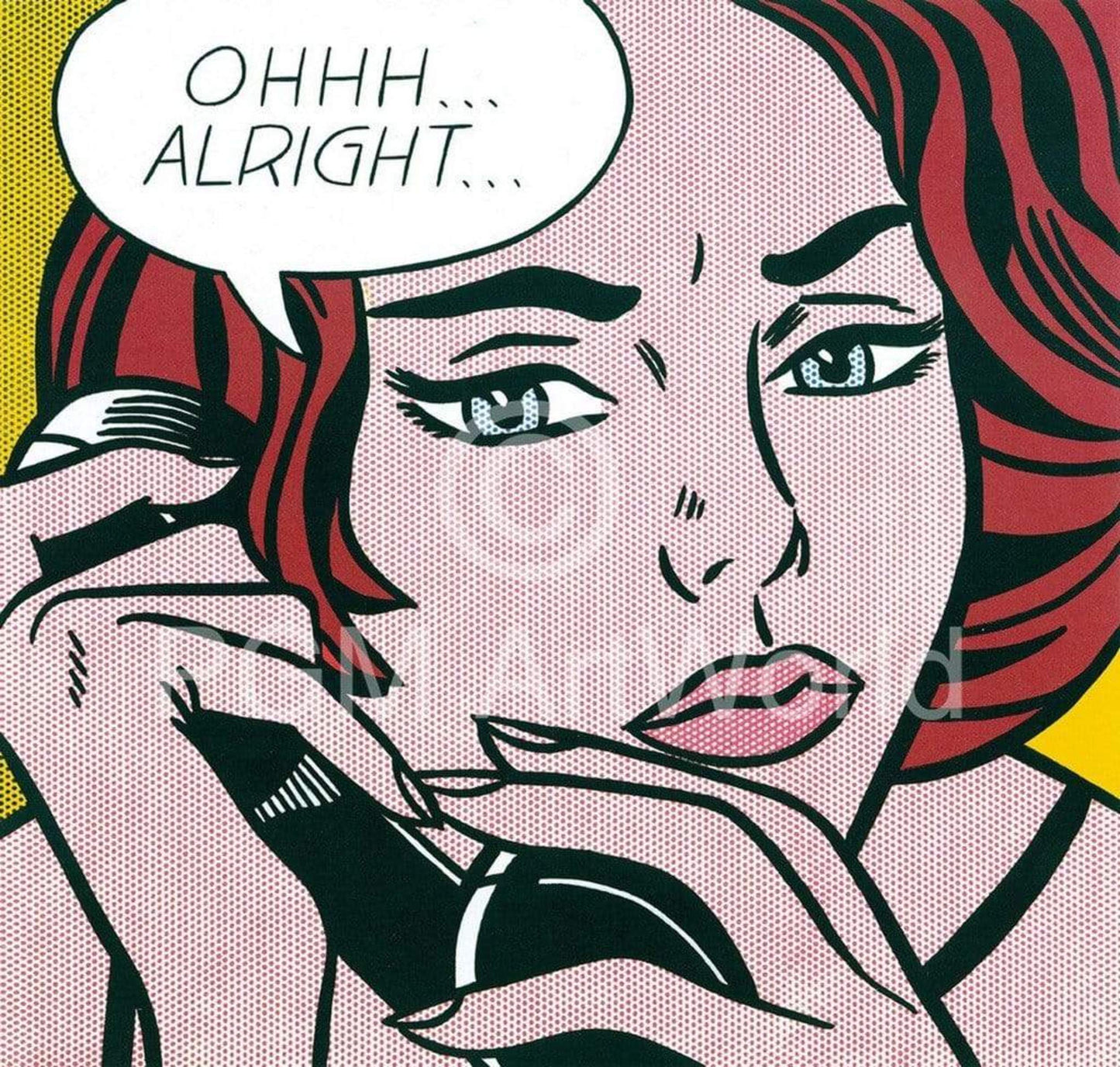 Kunstdruck Roy Lichtenstein - Oh Alright 35.5x28cm