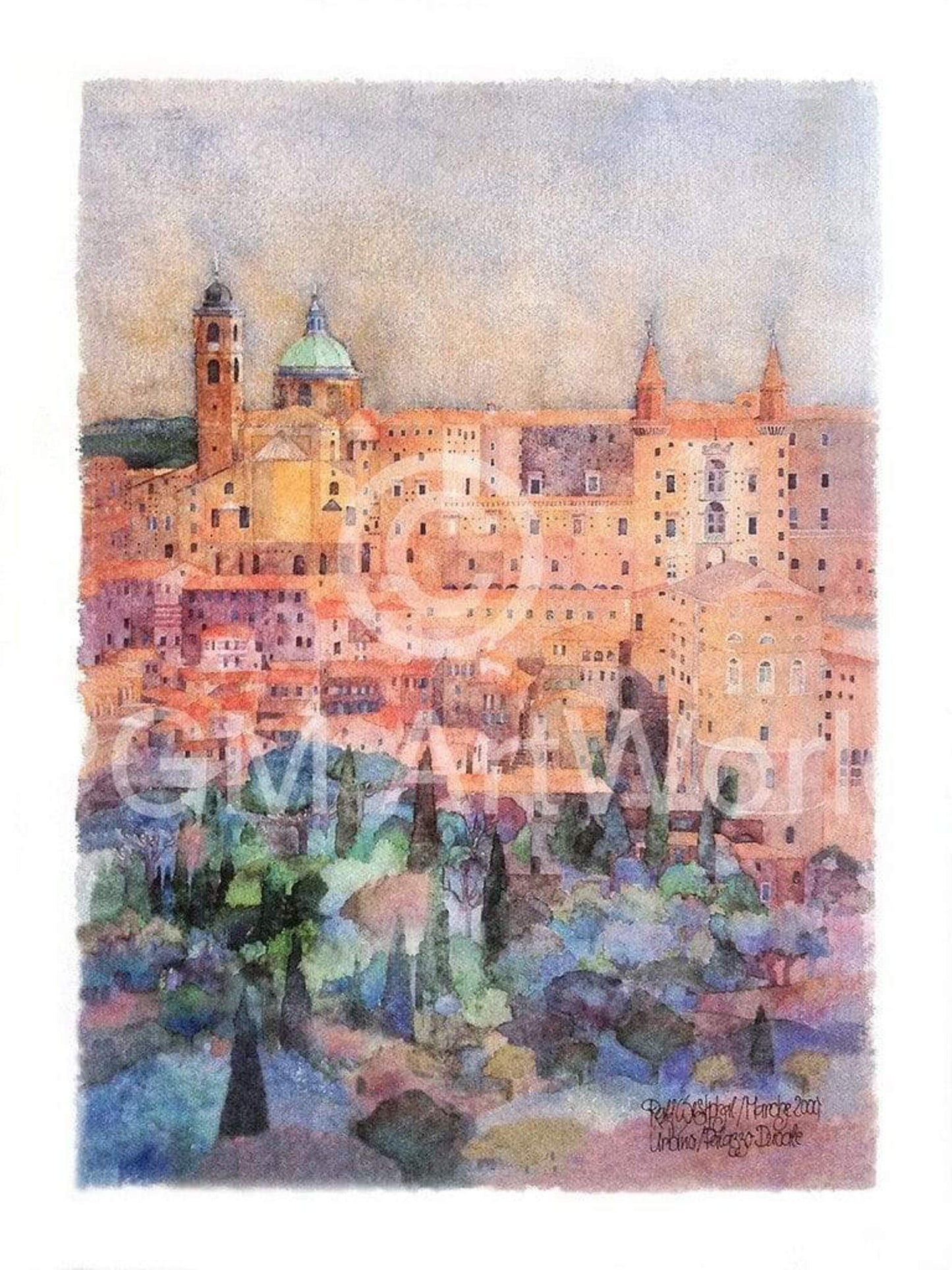 Kunstdruck Ralf Westphal - Urbino, Palazzo Ducale, Marche 30x40cm