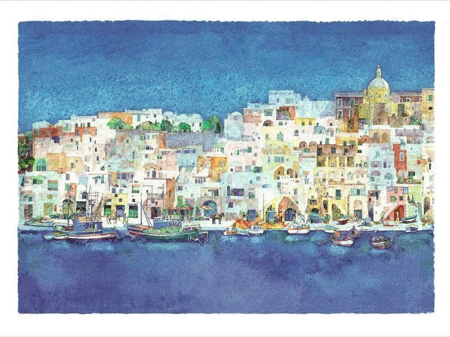 Kunstdruck Ralf Westphal - Corricella, Insel Procida 40x30cm