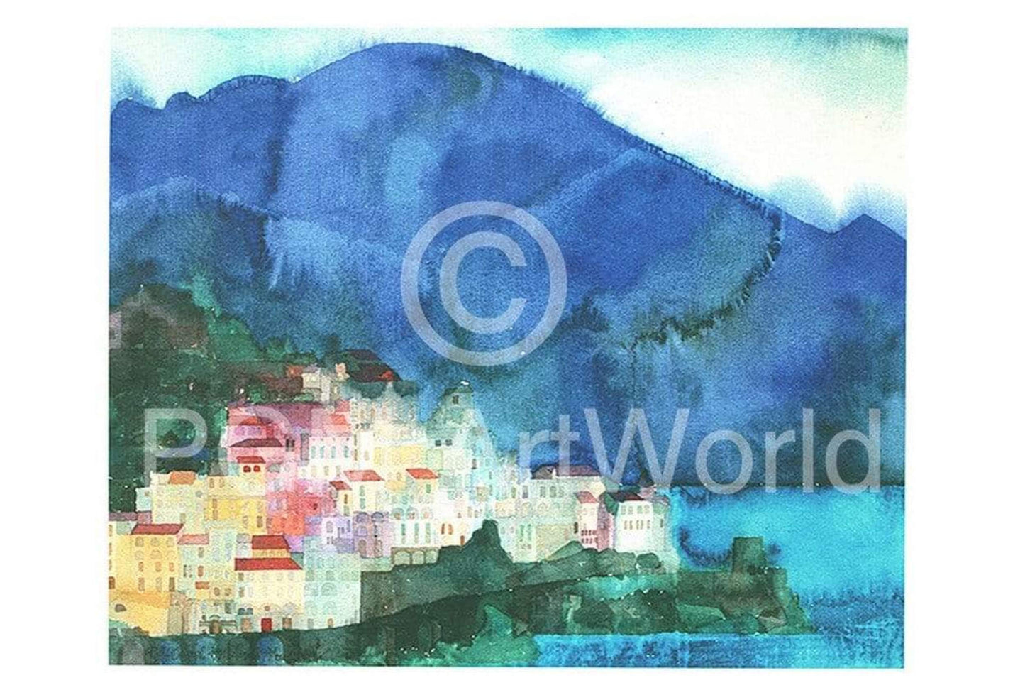 Kunstdruck Ralf Westphal - Amalfi, Golf von Salerno 70x50cm
