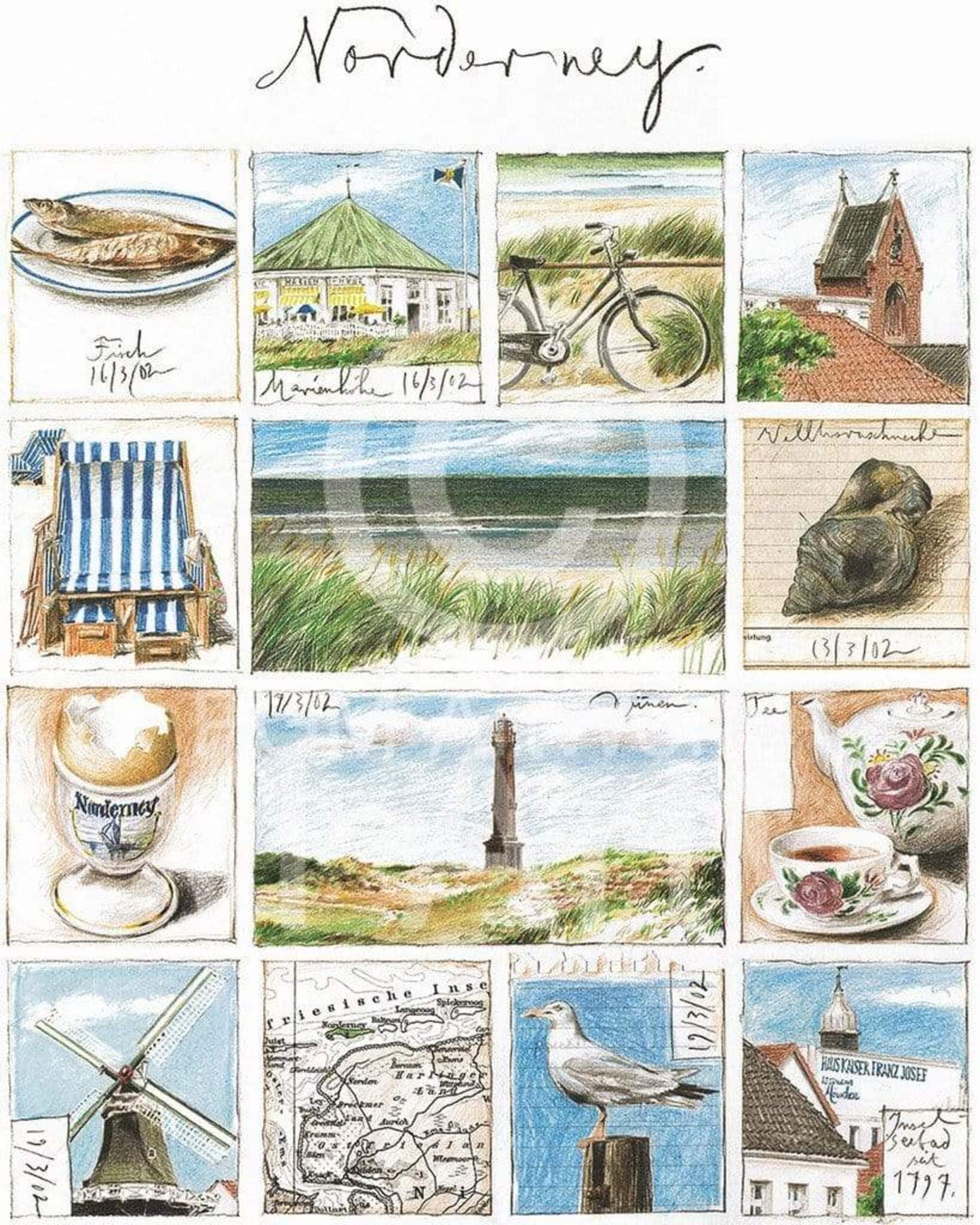 Kunstdruck Sabine Gerke - Norderney 40x50cm