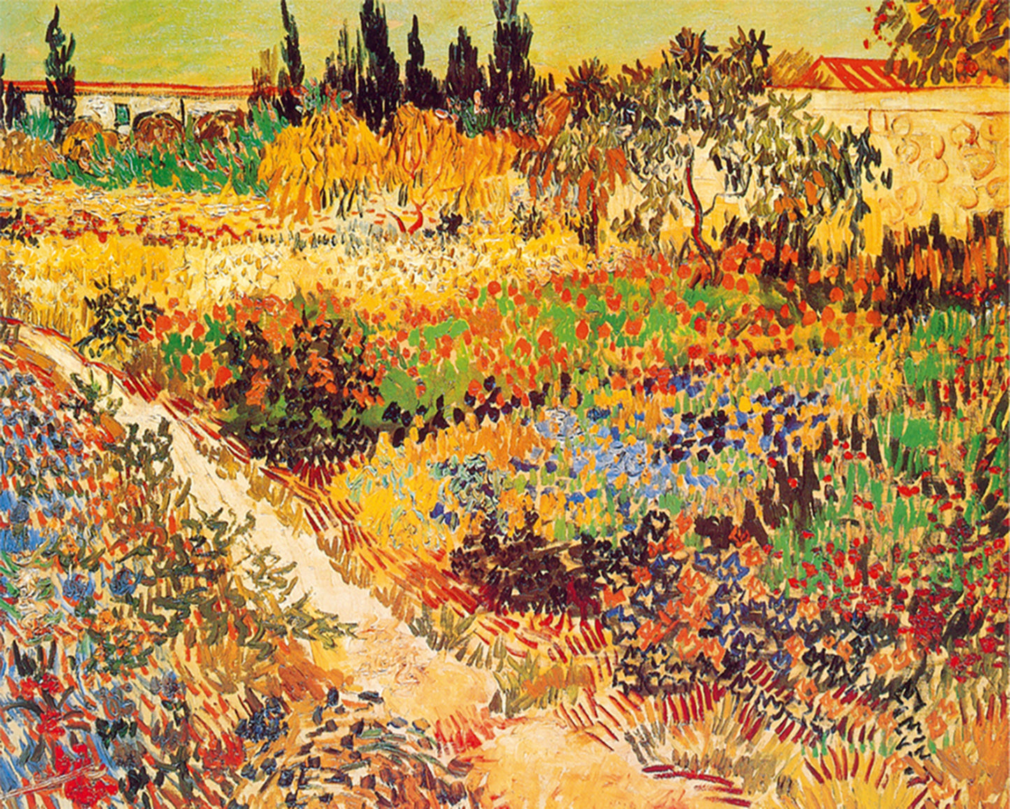 Kunstdruck Vincent Van Gogh - Giardino in fioritura 30x24cm