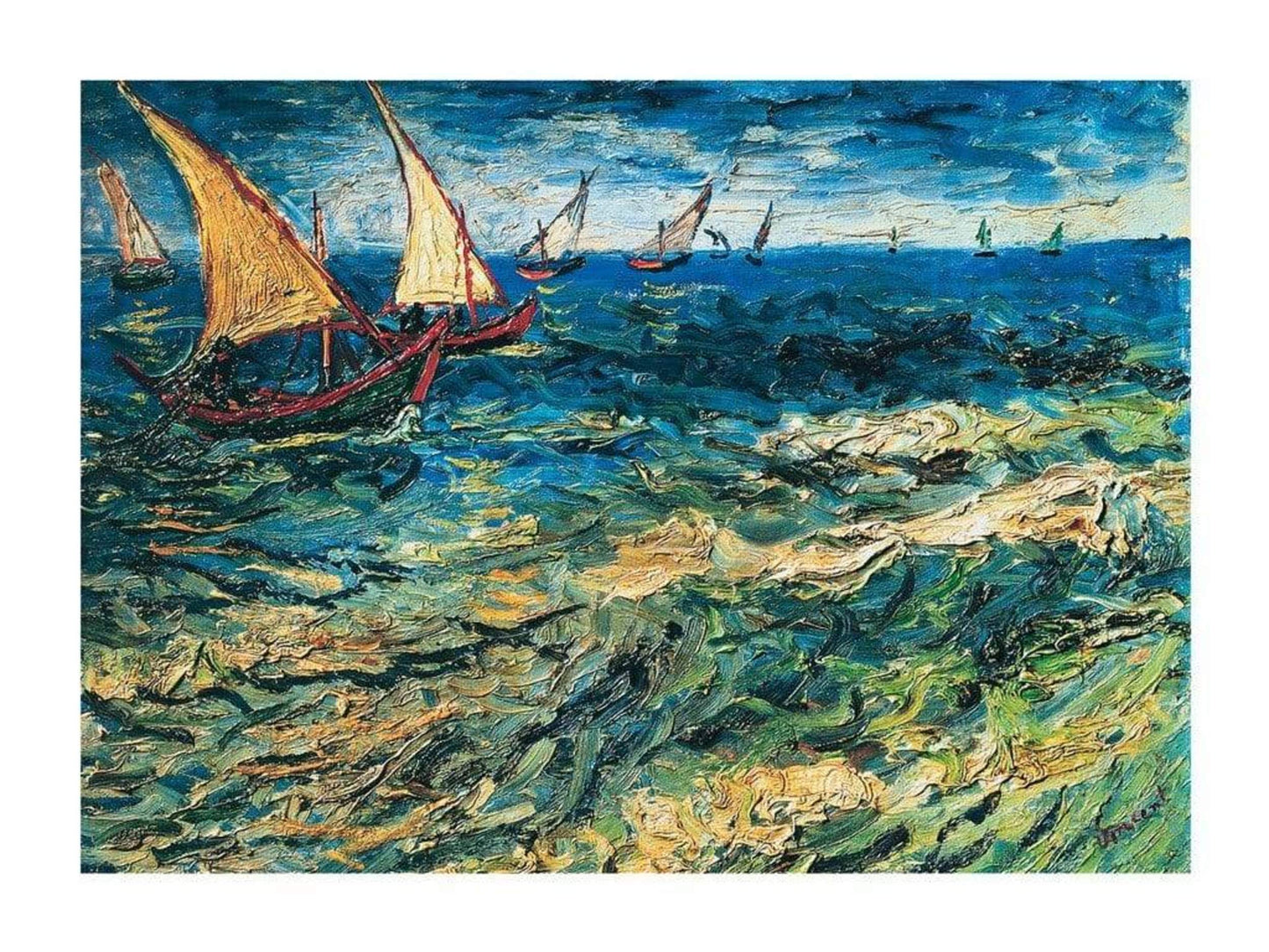 Kunstdruck Vincent Van Gogh - Seascape at Saintes-Maries 80x60cm