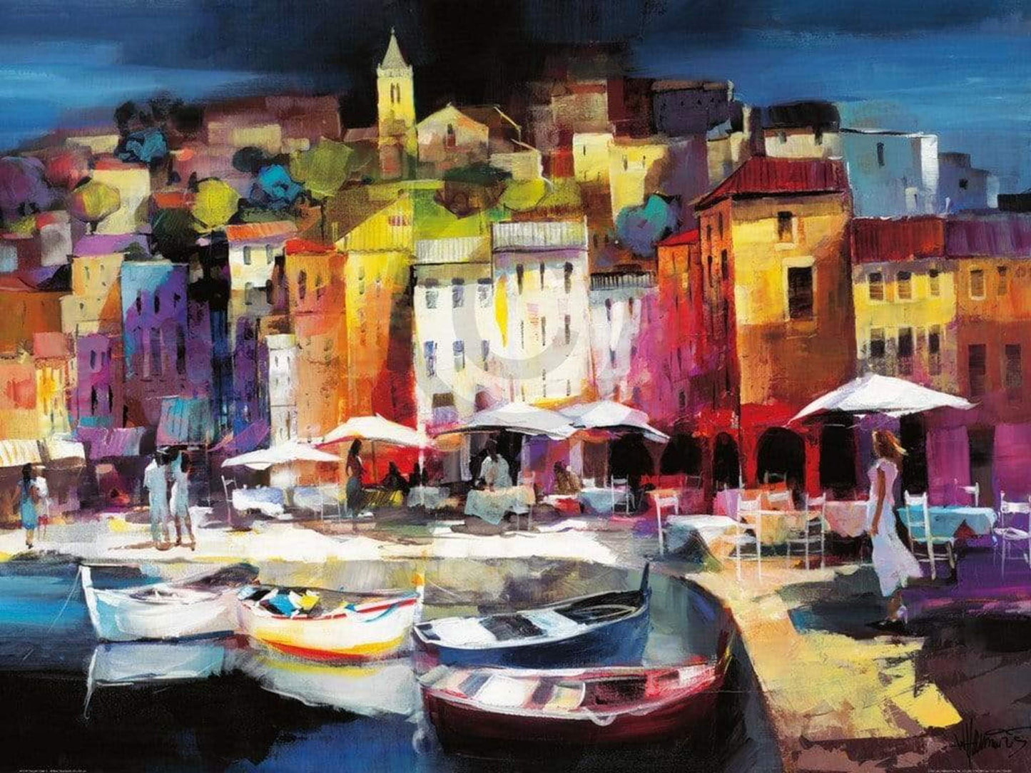 Kunstdruck Willem Haenraets - Seaport Town II 80x60cm