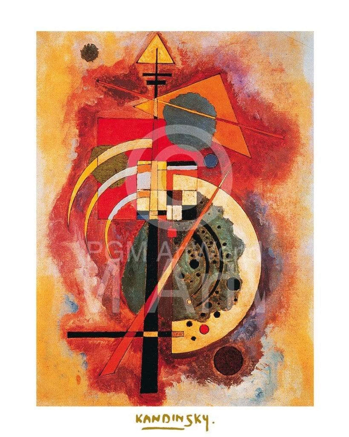Kunstdruck Wassily Kandinsky - Hommage a Grohmann 60x80cm