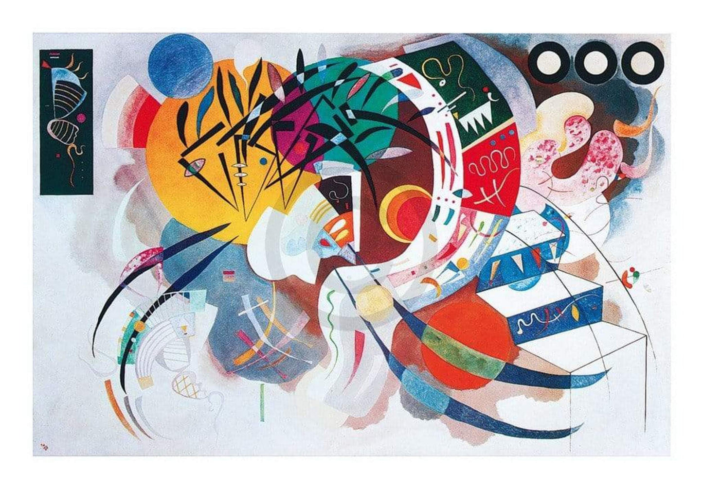Kunstdruck Wassily Kandinsky - Courbe dominante, 1936 50x40cm
