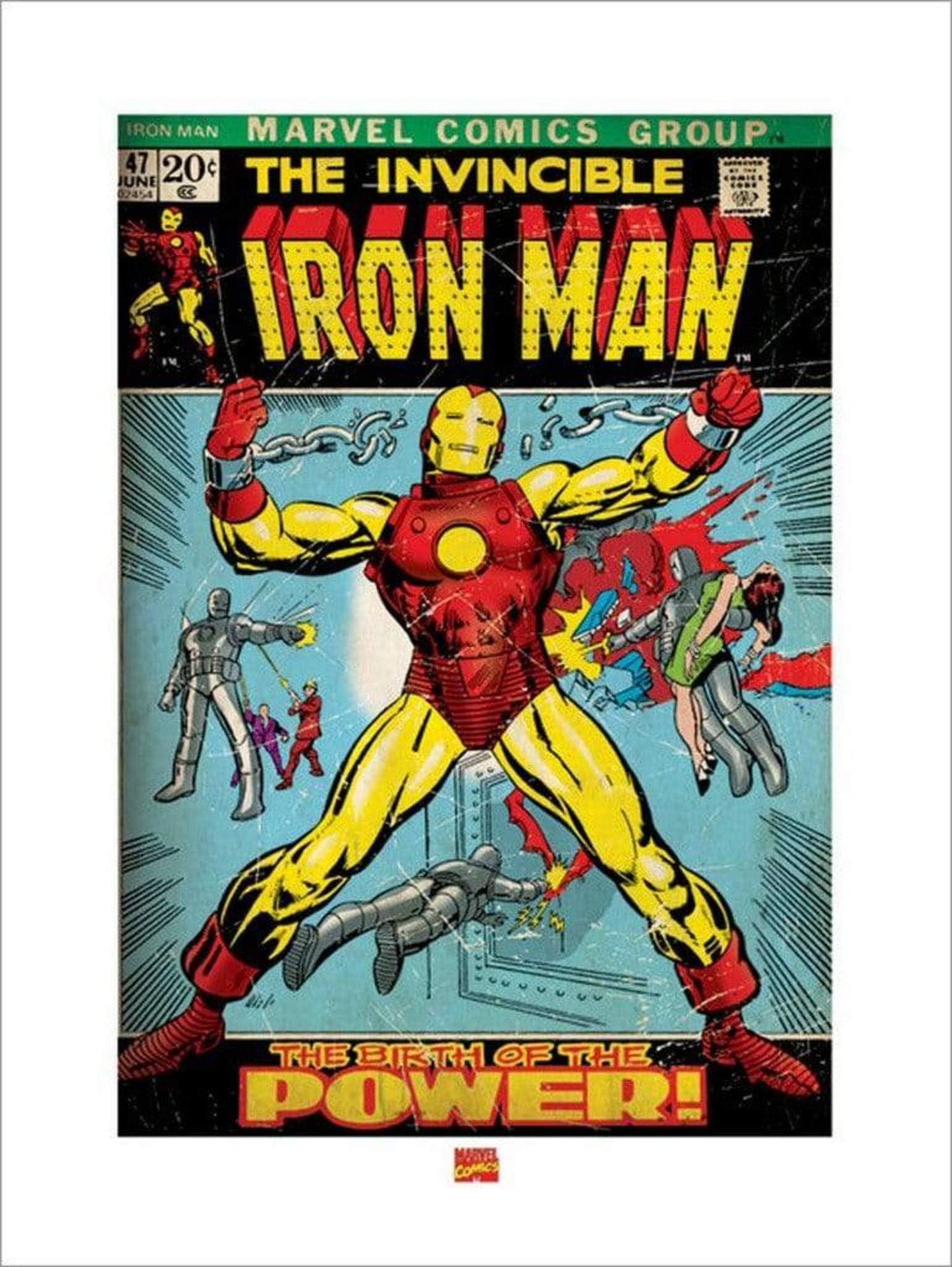 Kunstdruck Iron Man - Birth of Power 60x80cm