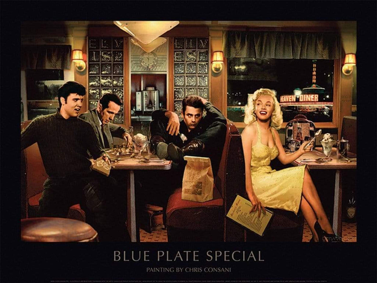 Kunstdruck Chris Consani - Blue Plate Special 80x60cm