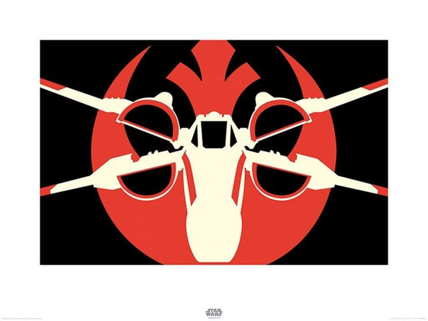 Kunstdruck Star Wars - Episode VII XWing Pop Art 80x60cm