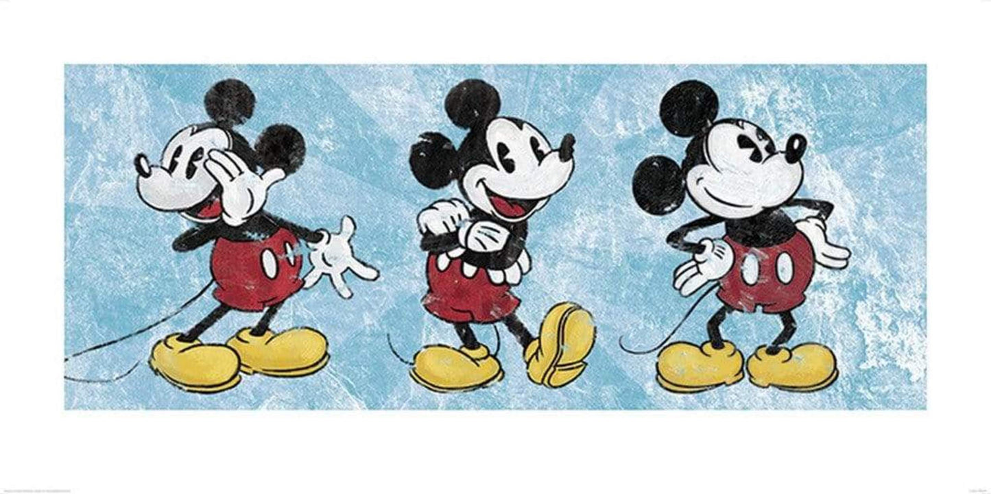 Kunstdruck Mickey Mouse Squeaky Chic Triptych 100x50cm