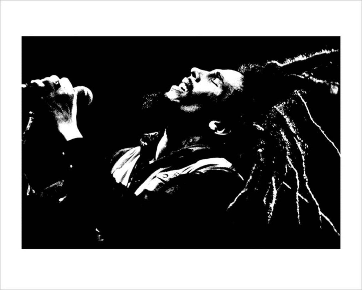 Kunstdruck Bob Marley - Black and White 50x40cm