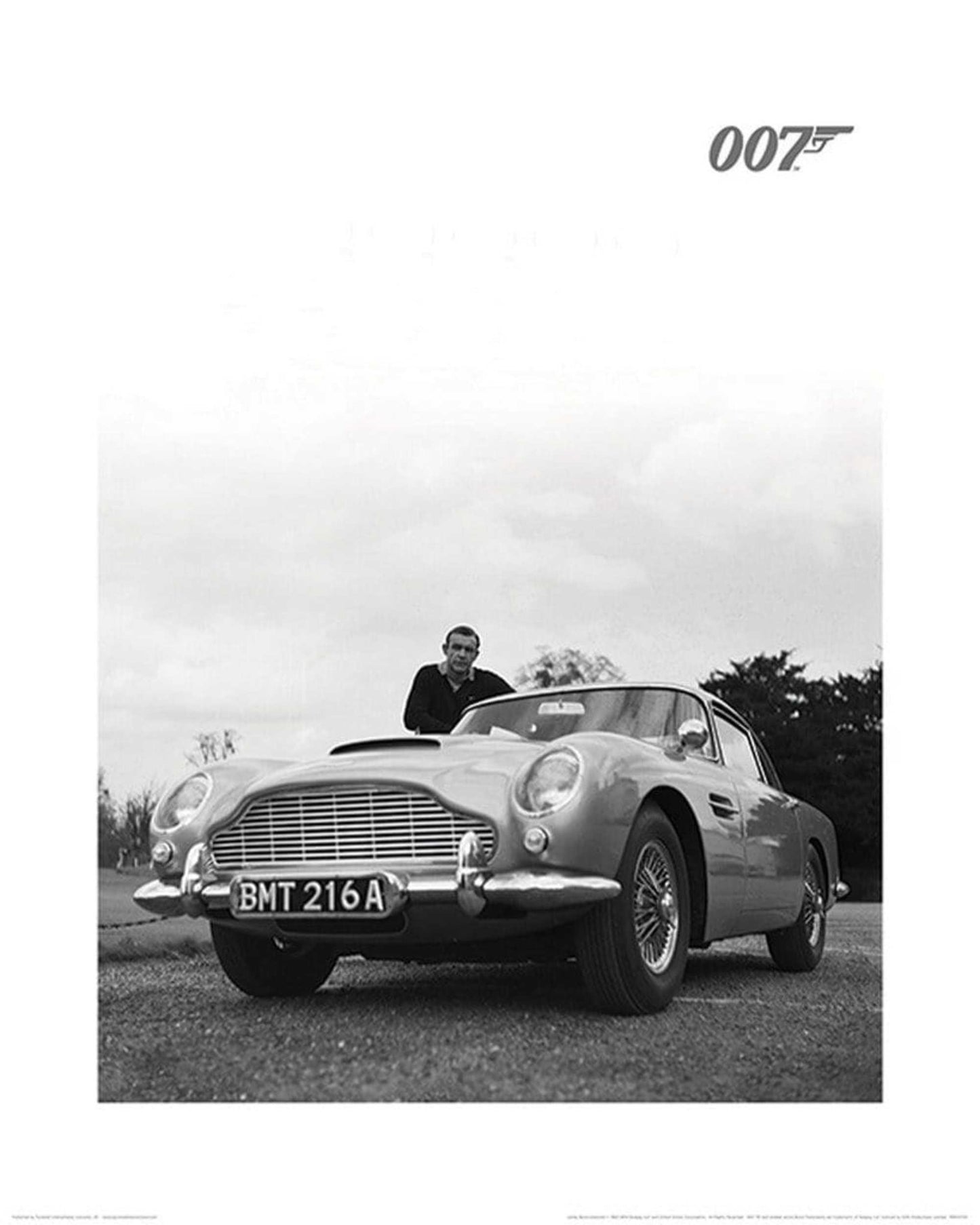 Kunstdruck James Bond - Connery Black and White 40x50cm