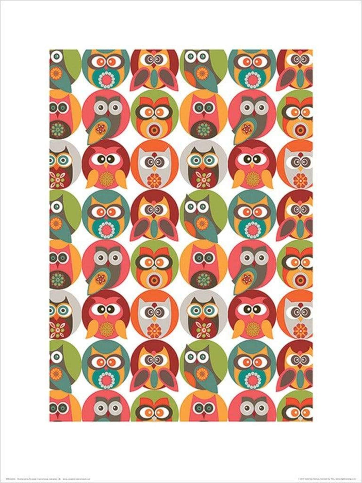 Kunstdruck Valentina Ramos - Owls Family 30x40cm