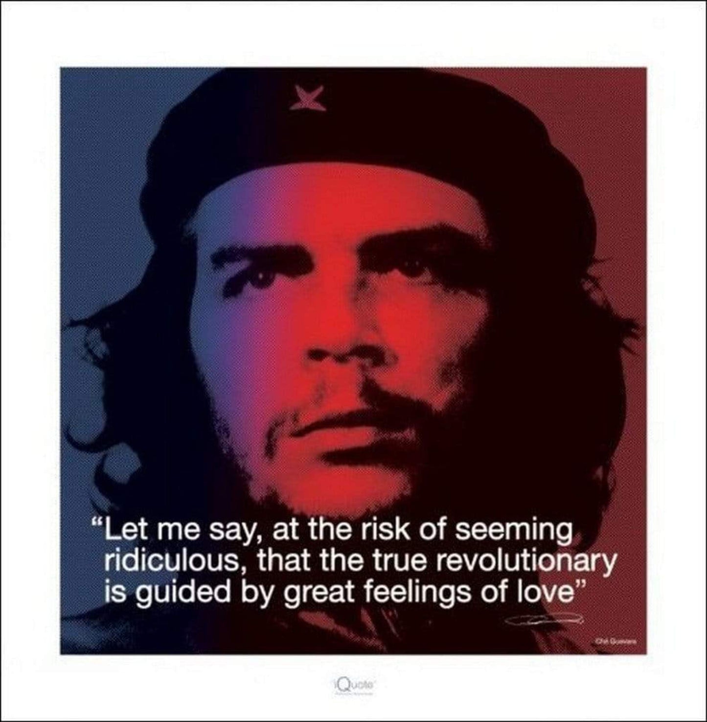 Kunstdruck Che Guevara iQuote 40x40cm