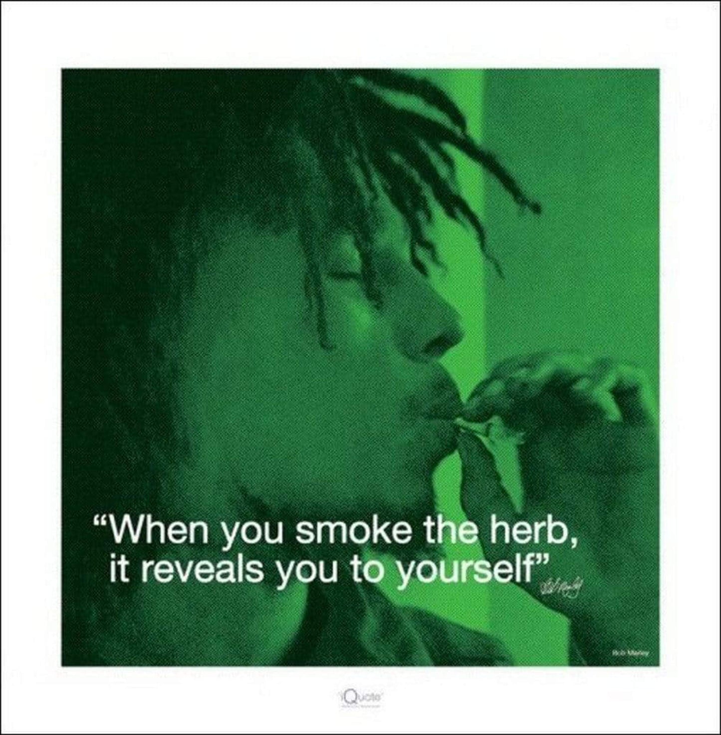Kunstdruck Bob Marley - iQuote Herb 40x40cm