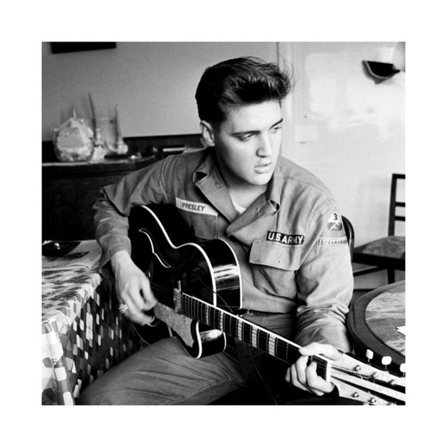 Kunstdruck Elvis Presley US Army 40x40cm