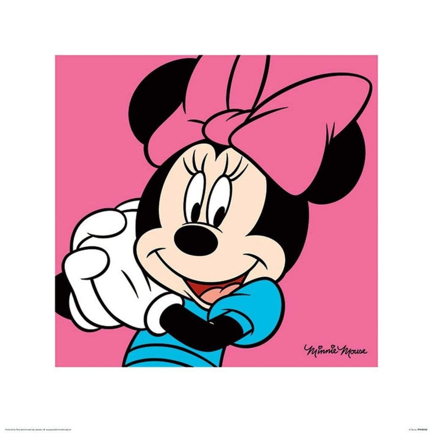 Kunstdruck Minnie Mouse - Pink 40x40cm