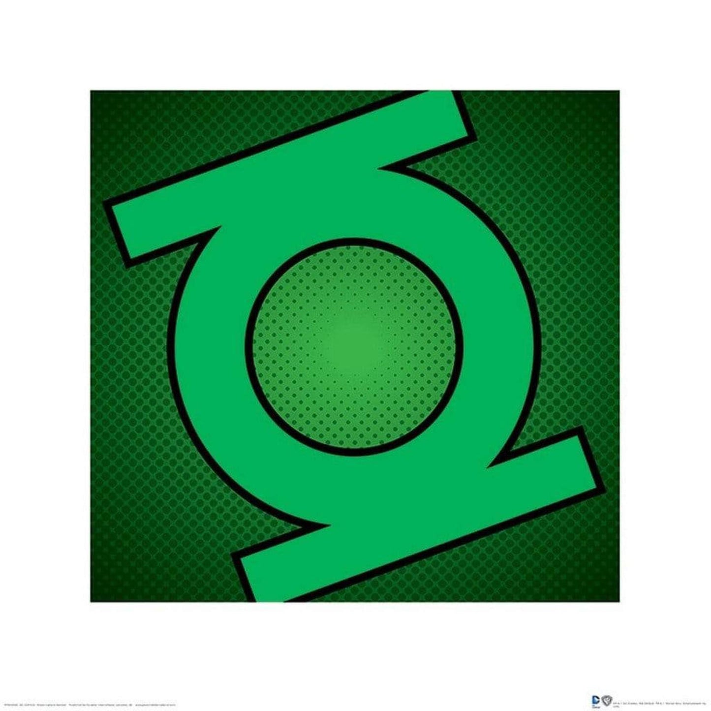 Kunstdruck DC Comics Green Lantern Symbol 40x40cm
