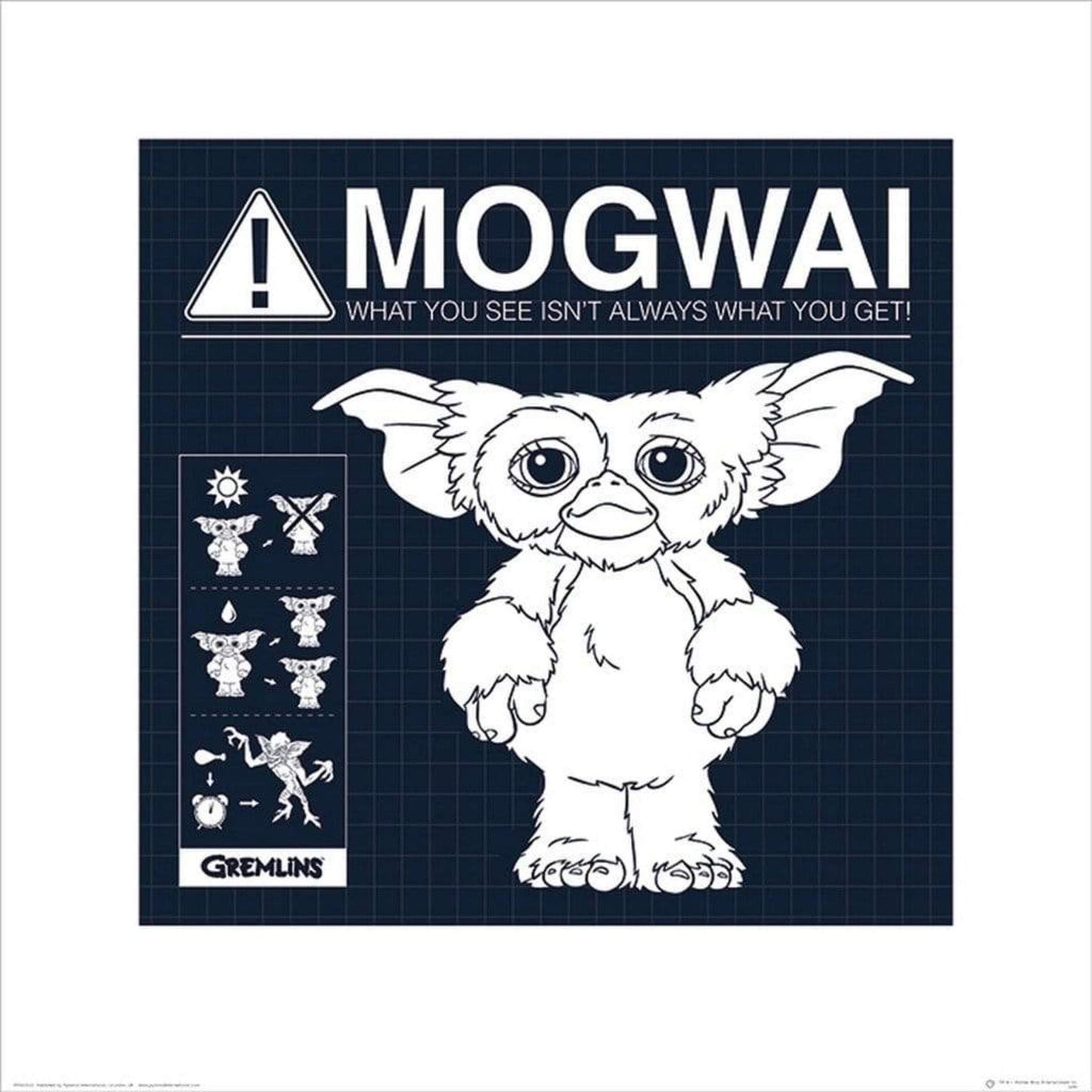 Kunstdruck Gremlins - Mogwai Rules 40x40cm