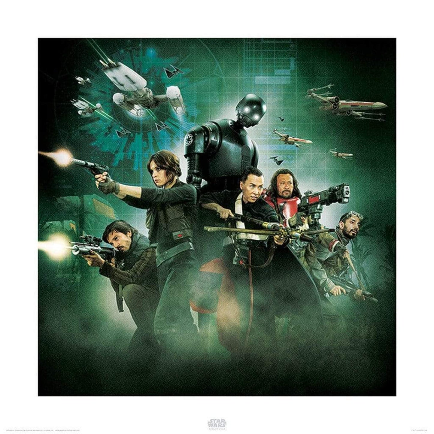 Kunstdruck Star Wars - Rogue One Attack 40x40cm