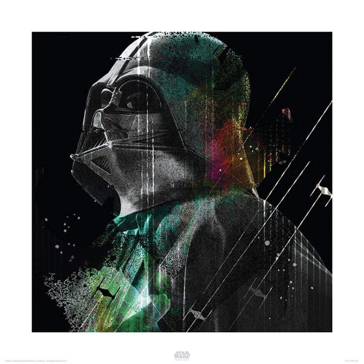 Kunstdruck Star Wars - Rogue One Darth Vader Lines 40x40cm