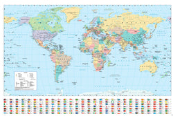 Poster Harper Collins - World Map 21 - Englisch - 91,5x61cm
