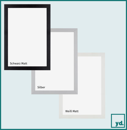 Posterrahmen 40x50cm Schwarz Matt Kunststoff Paris