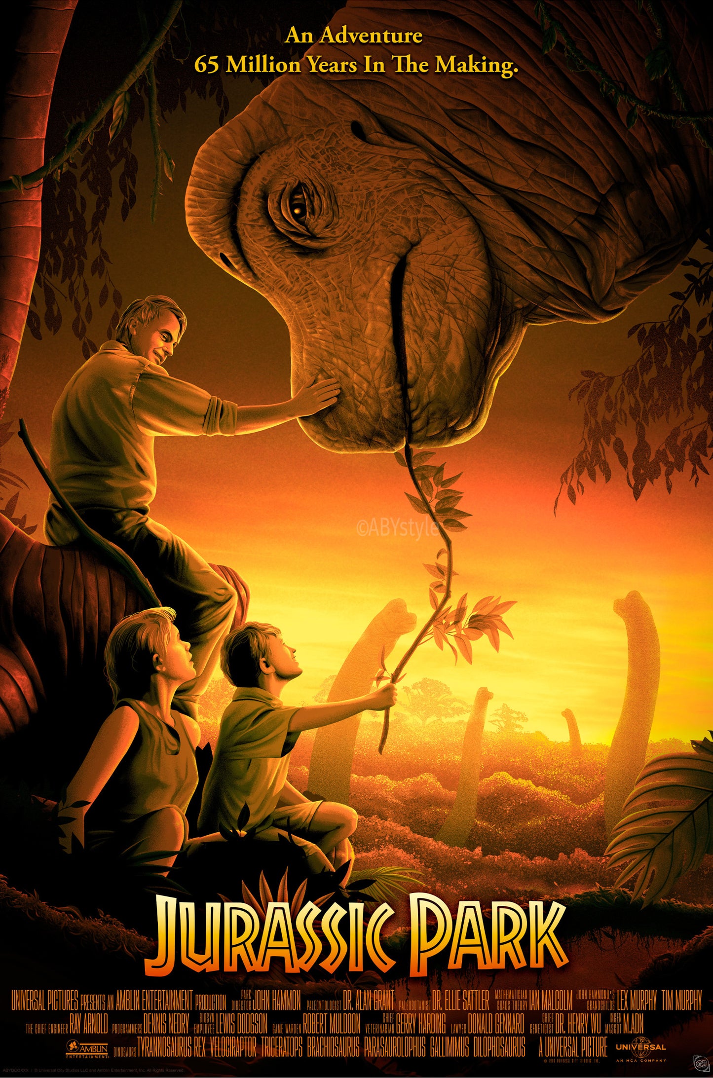 Poster Jurassic Park - Vintage 61x91,5cm