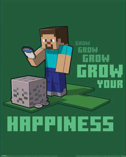 Poster Minecraft - Grow Your Happinenss 40x50cm