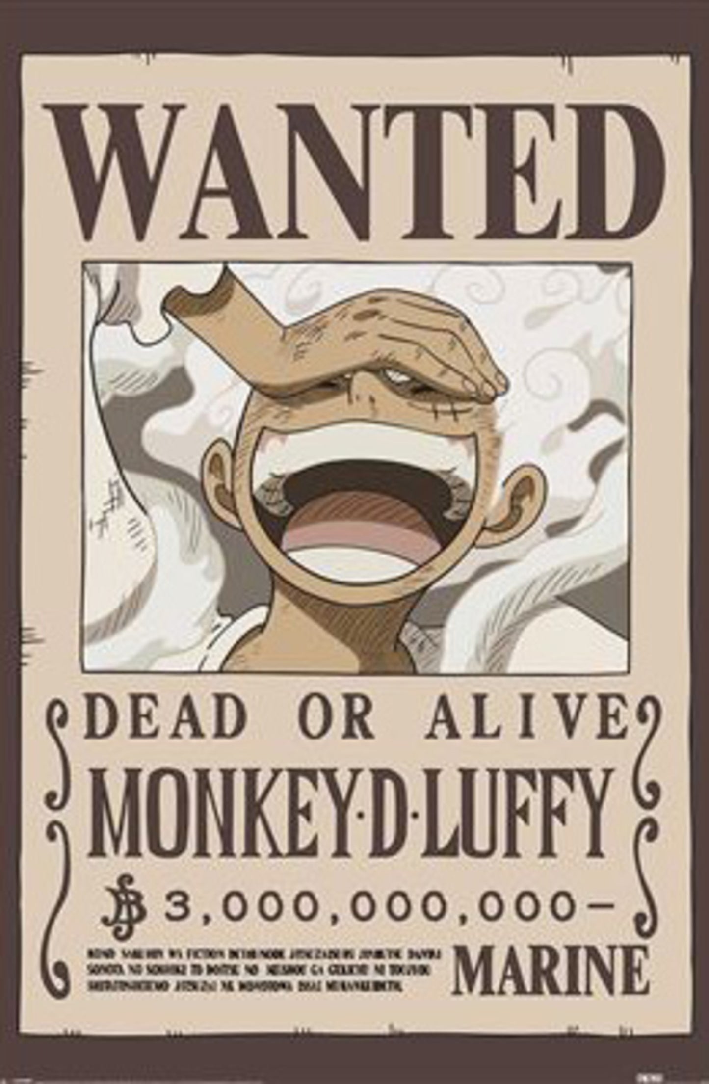 Poster One Piece - Wanted Luffy 61x91,5cm