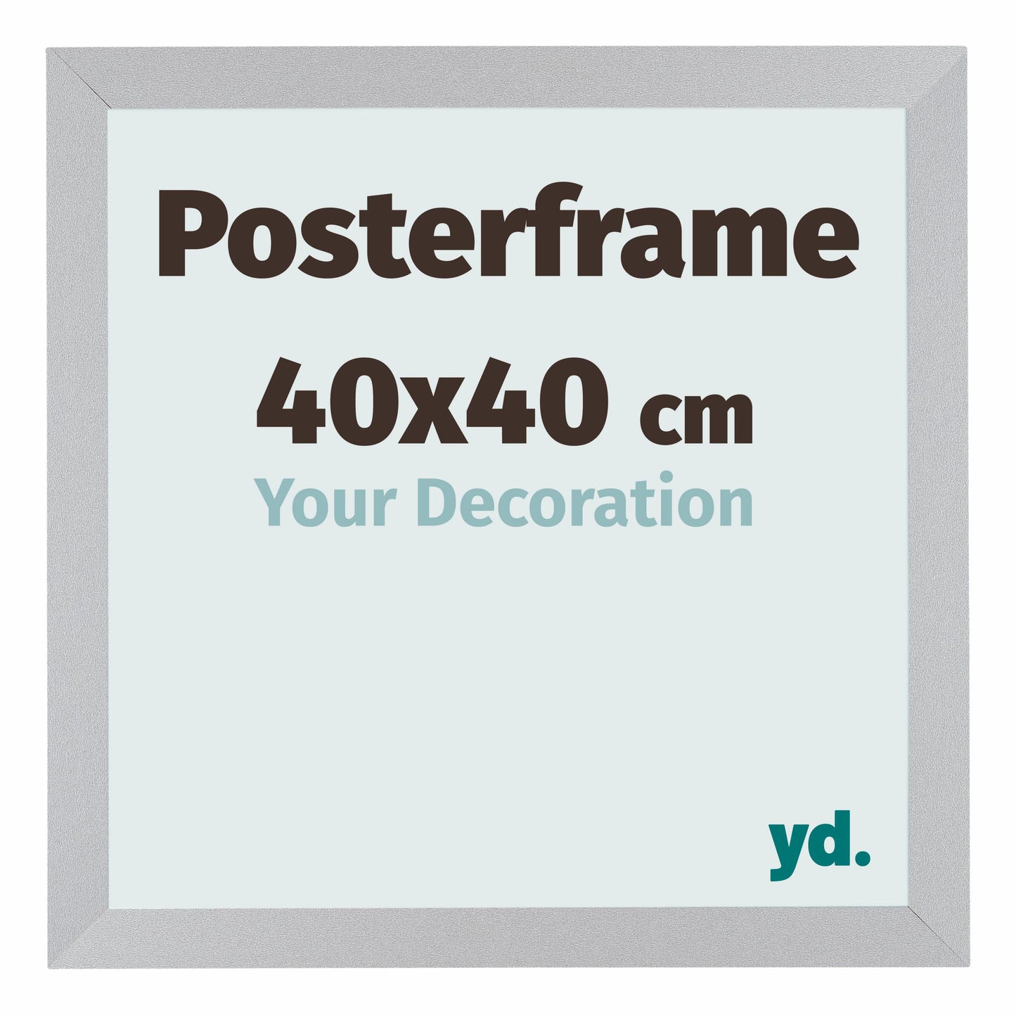 Posterrahmen 40x40cm Silber Matt MDF Parma