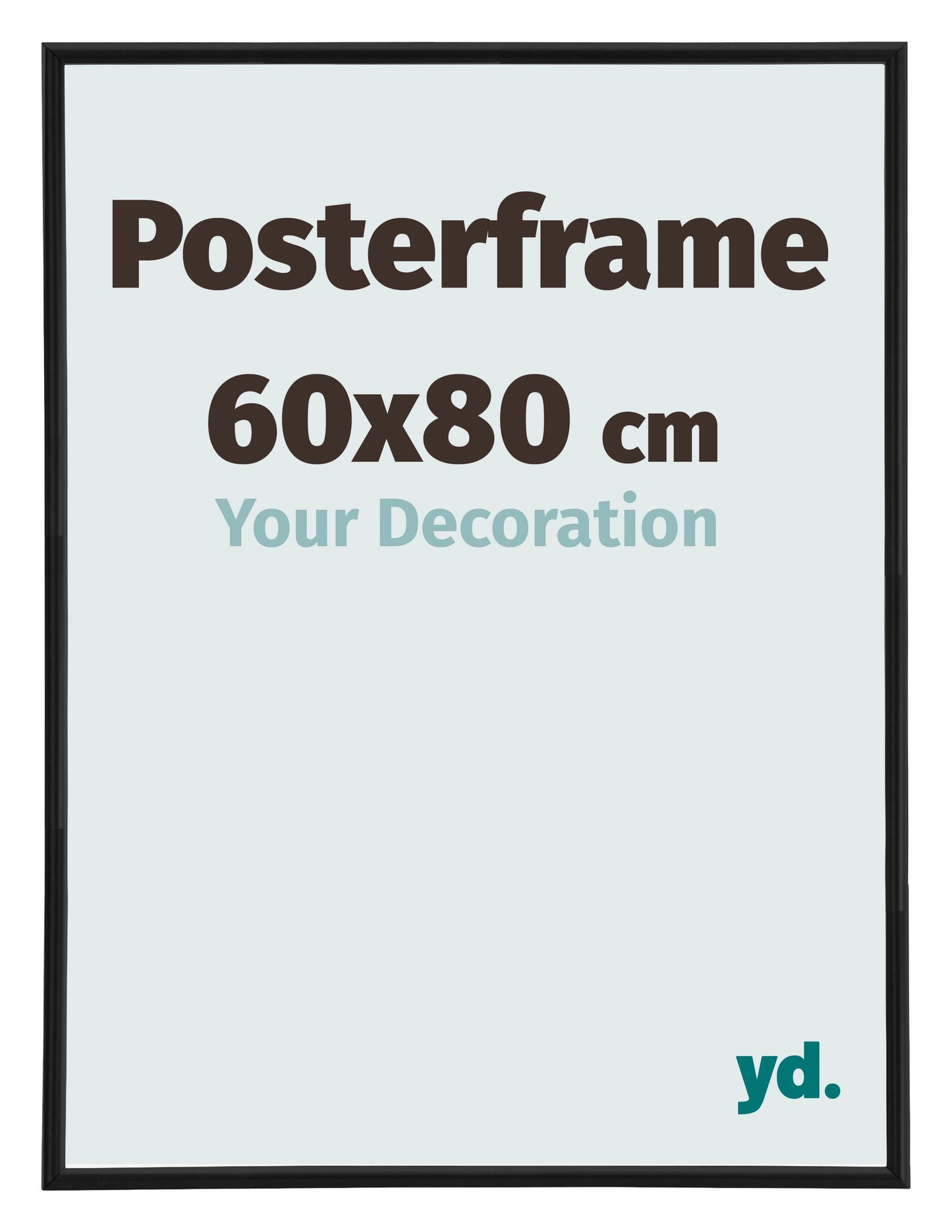 Posterrahmen 60x80cm Schwarz Matt Kunststoff Paris