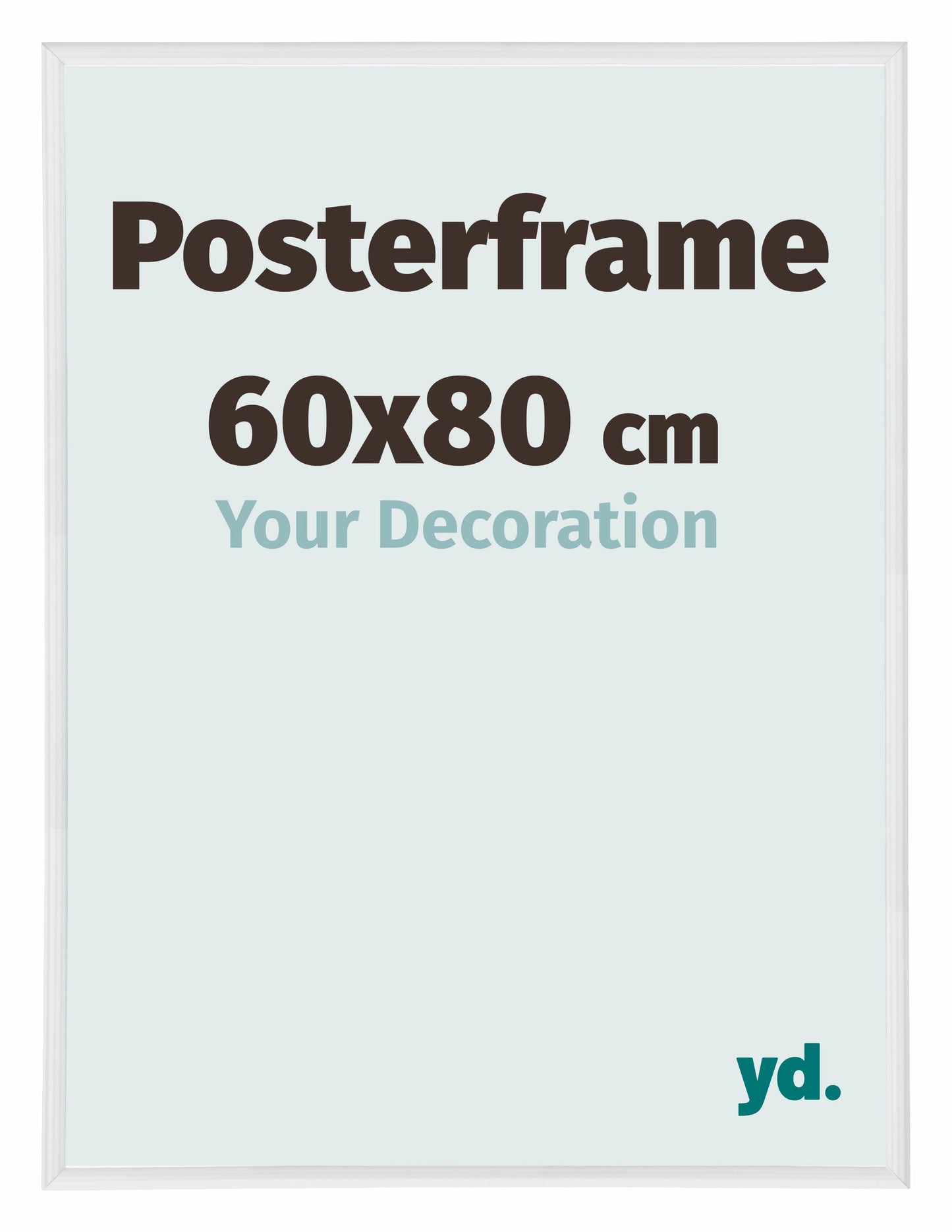 Posterrahmen 60x80cm Weiss Hochglanz Kunststoff Paris