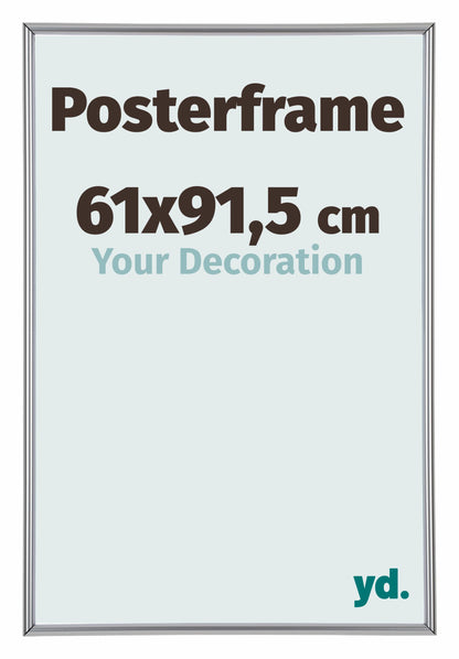 Posterrahmen 61x91,5cm Silber Hochglanz Kunststoff Paris