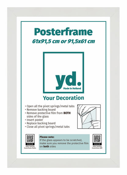 Posterrahmen 61x91,5cm Weiss Matt MDF Parma