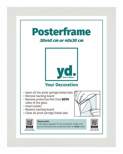 Posterrahmen 30x40cm Weiss Matt MDF Parma