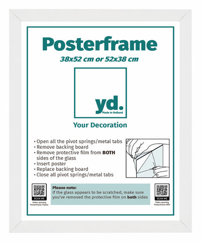 Posterrahmen 38x52cm Weiss Matt MDF Parma