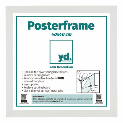 Posterrahmen 40x40cm Weiss Matt MDF Parma