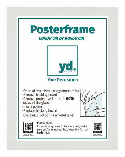 Posterrahmen 60x80cm Weiss Matt MDF Parma